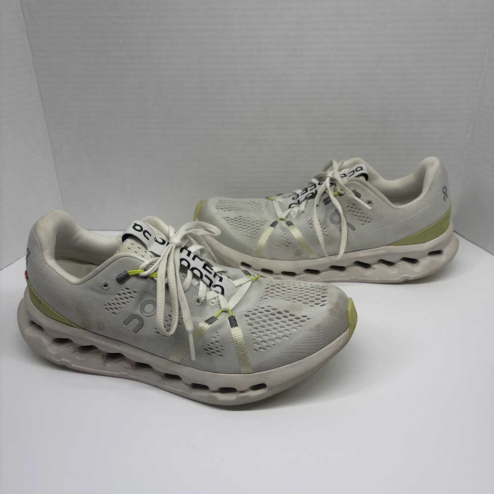 On Cloud Surfer Women’s Running Shoes White Yellow EU 42 US 10 Lightweight